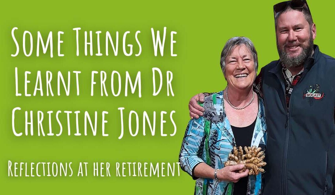 Lessons from Dr Christine Jones
